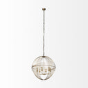 Chiron II 36L x 36W x 38H Gold Metal Globe Six Bulb Chandelier - Default Title