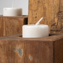 Cassius Light Brown Nine Wood Block Table Candle Holder - Default Title