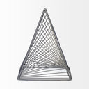 Risley 8L x 8W Gray Metal Triangular Decorative Object - Default Title