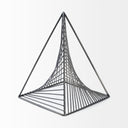 Risley 8L x 8W Gray Metal Triangular Decorative Object - Default Title