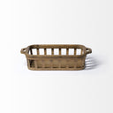 Louis Set of 2 Natural Wood Slated Nesting Trays - Default Title