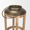 Andy I Large Natural Wood Cylindrical Lantern - Default Title