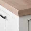Fairview III Solid Wood Brown Top White Frame 4 Cabinet Door Sideboard - Default Title