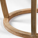 Hubbard I 22L x 22W Light Brown Wood Round Top WGlass Accent Table - Default Title