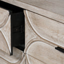 Giselle II Brown Fir Veneer WBlack Metal Leg 9 Drawer Sideboard - Default Title