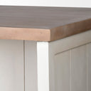 Fairview II White and Brown Two-Tone Stain Solid Wood Kitchen Island - Default Title