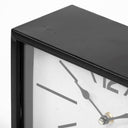 Lita Black Metal Rectangular Table Clock - Default Title