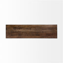 Trestman III 66L x 18W Brown Wood Top WBlack Iron Base Accent Bench - Default Title