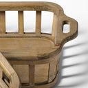 Louis Set of 2 Natural Wood Slated Nesting Trays - Default Title