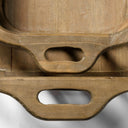Louis Set of 2 Natural Wood Slated Nesting Trays - Default Title