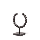 Tulane I Small 9L x 5W Black Beaded Broken Sphere Decorative Object - Default Title