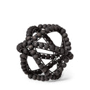 Earnhardt I Small 9L x 9W Black Wooden Beaded Orb - Default Title
