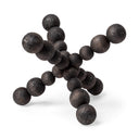 Carollan II Large 9L x 9W Black Geometric Wood Ball Jack - Default Title