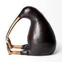Dodo Kiwi 7L x 4W Black Cast Aluminum Mauritian Bird Sculpture - Default Title