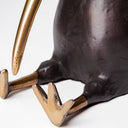 Dodo Kiwi 7L x 4W Black Cast Aluminum Mauritian Bird Sculpture - Default Title