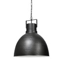 Minerva 19x22 Metallic Gray Hammered Detail Pendant Light - Default Title
