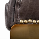 Hollyfield II Black Leather Seat Gold Metal Base Bar Stool - Default Title