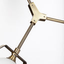 Desousa II 339L x 88W x 28H Champagne Metal Multi-Arm Three Light Chandelier - Default Title