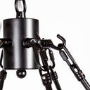 Decamp I 472x362 Black Metal Chassis Glass Tube Twelve Light Chandelier - Default Title