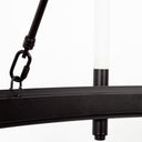 Decamp I 472x362 Black Metal Chassis Glass Tube Twelve Light Chandelier - Default Title