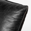 Flavelle II Black Leather Cushion Seat and Solid Iron Base Accent Chair - Default Title