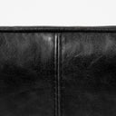 Flavelle II Black Leather Cushion Seat and Solid Iron Base Accent Chair - Default Title