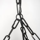 Liam I 32x30 Black Wooden Bead Bowl-Style Four Bulb Chandelier - Default Title
