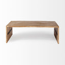 San Andreas 48x305 Rectangular Brown Solid Wood Top and Base Coffee Table - Default Title