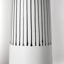 Kira I Small White Pinstripe Ceramic Vase - Default Title