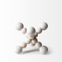 Carrollton I Small 7L x 7W Off-White Geometric Wood Ball Jack - Default Title