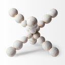 Carrollton II Large 9L x 9W Off-White Geometric Wood Ball Jack - Default Title