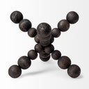 Carollan II Large 9L x 9W Black Geometric Wood Ball Jack - Default Title