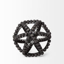 Earnhardt I Small 9L x 9W Black Wooden Beaded Orb - Default Title