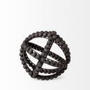 Earnhardt I Small 9L x 9W Black Wooden Beaded Orb - Default Title
