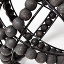 Earnhardt I Small 9L x 9W Black Wooden Beaded Orb - Default Title