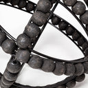 Earnhardt I Small 9L x 9W Black Wooden Beaded Orb - Default Title