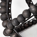 Earnhardt II Large 11L x 11W Black Wooden Beaded Orb - Default Title