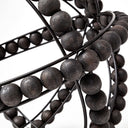 Earnhardt II Large 11L x 11W Black Wooden Beaded Orb - Default Title