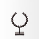 Tulane I Small 9L x 5W Black Beaded Broken Sphere Decorative Object - Default Title