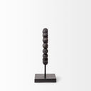 Tulane I Small 9L x 5W Black Beaded Broken Sphere Decorative Object - Default Title
