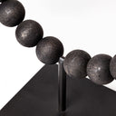 Tulane I Small 9L x 5W Black Beaded Broken Sphere Decorative Object - Default Title