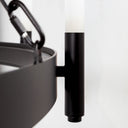 Decamp I 472x362 Black Metal Chassis Glass Tube Twelve Light Chandelier - Default Title