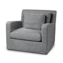 Denly III 38 X 3825 X 345 Castlerock Gray Slipcover Upholstered Arm Chair - Default Title