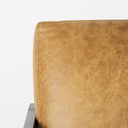 Armelle II Brown Leather Seat wGray Metal Frame Accent Chair - Default Title