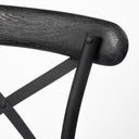Etienne 2625 Seat Height Black Wood Seat Black Metal Base Stool - Default Title