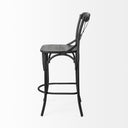 Etienne 2625 Seat Height Black Wood Seat Black Metal Base Stool - Default Title