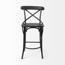 Etienne 2625 Seat Height Black Wood Seat Black Metal Base Stool - Default Title