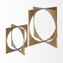 Lima I Small 6L x 6W Gold Geometric Decorative Object - Default Title