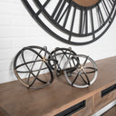 Galenna III Large 10L x 10W Black Metal Circular Decorative Orb - Default Title