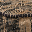 Riley Tan Jute Popcorn Stich Cylindrical Pouf - Default Title
